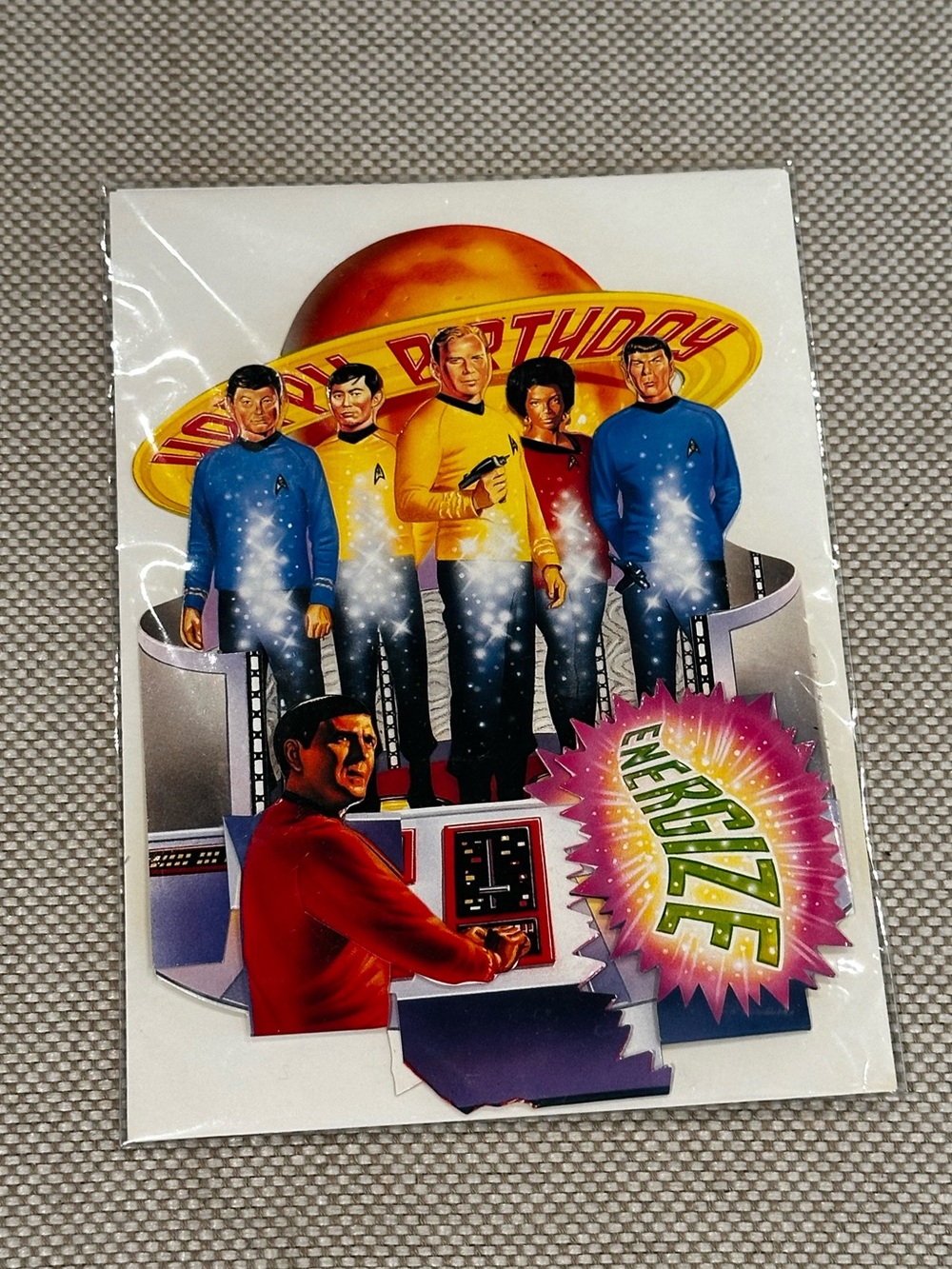 STAR TREK Vintage PopShots Greeting Card "Energize" NEW pristine